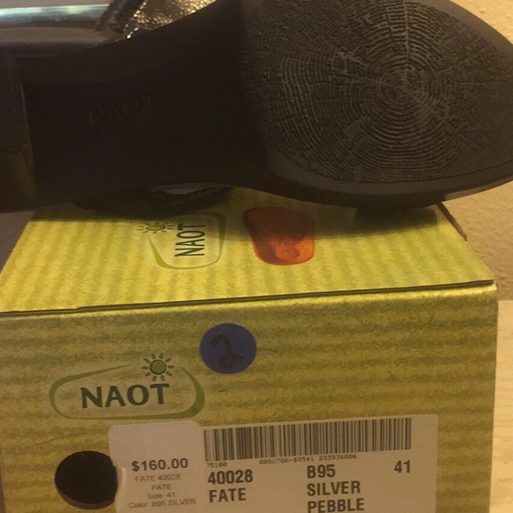 Naot silver pebble sandals